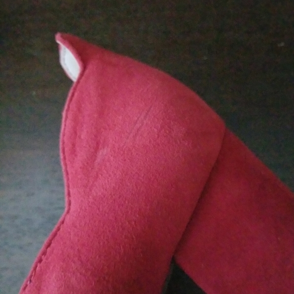 Seychelles Scalloped Red Leather Block Heel - Picture 9 of 11